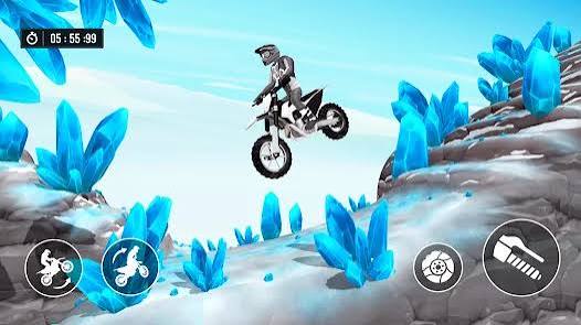 Motorcycle preparing for a safe landing